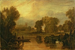 Eton College dal fiume, o Il Tamigi a Eton, c.1808